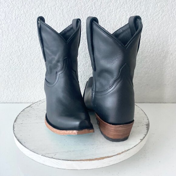 Lane EMMA JANE Womens Cowboy Bootie 7.5 Black Western Cowgirl Short Ankle Boots - Picture 1 of 11